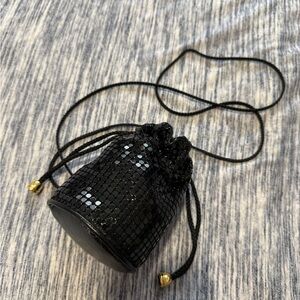 Elegant Black Sequin Drawstring Bag